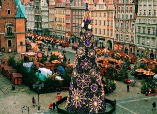 Rozświetlenie choinki na wrocławskim Rynku