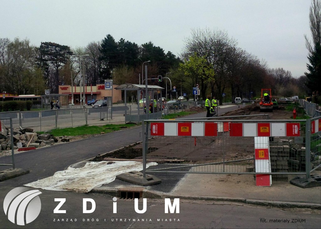 Ul. Mickiewicza remont trasy rowerowej fot. materiały ZDIUM