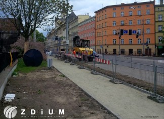 Powstają pasy rowerowe na ul. Kazimierza Wielkiego i ul. Ruskiej.