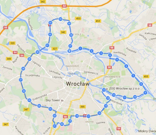 Trasa rowerowa wokół Wrocławia (38km) trasy rowerowe wrocław