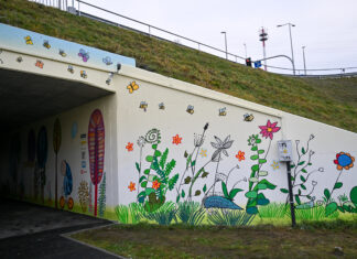 Wyjątkowy mural ozdobił tunel przy alei Wielkiej Wyspy