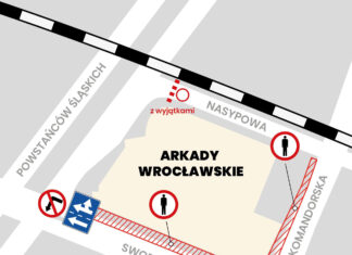 Zmiany w organizacji ruchu w związku z rozbiórką Arkad Wrocławskich