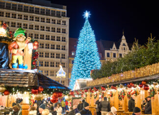 Choinki i iluminacje świąteczne w ośmiu miejscach Wrocławia