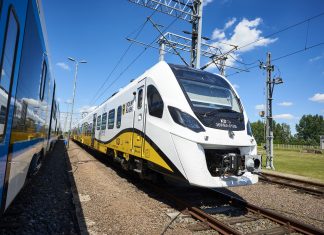 Pierwszy hybrydowy pociąg Kolei Dolnośląskich na testach w Żmigrodzie!