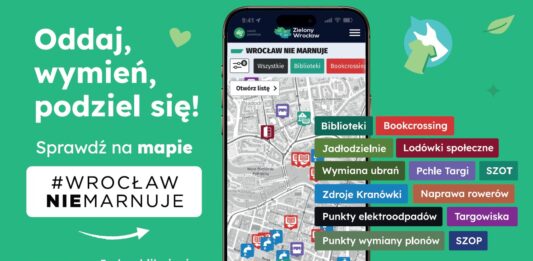 MAPA #WrocławNieMarnuje – kliknij i sprawdź, gdzie we Wrocławiu oddać, naprawić i wymienić rzeczy!