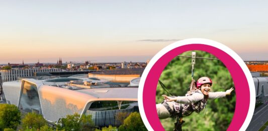 Ponad 180-metrowa tyrolka, rowerowy plac manewrowy i gigantyczna huśtawka we Wroclavii!