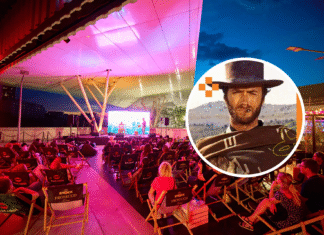 Poczuj klimat westernu we Wrocławiu. Już jutro „Za garść dolarów” w Pitlane Summer Bar Na zdjęciu Pitlane Summer Bar oraz Clint Eastwood