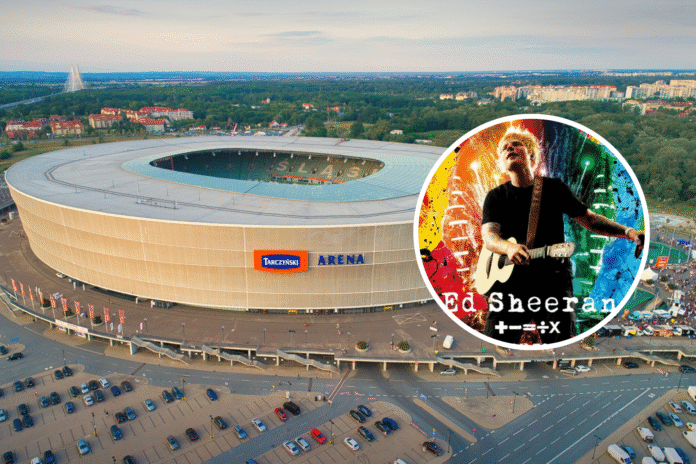 Na zdjęciu Tarczyński Arena Wrocław oraz Ed Sheeran