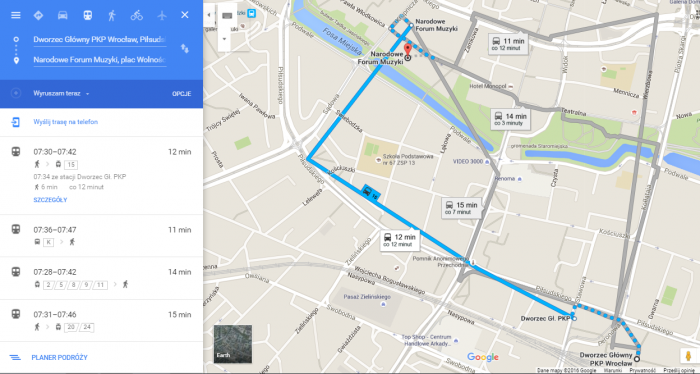 Transport publiczny na Mapach Google_screen