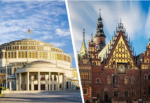 Co zobaczyć we Wrocławiu w dwa dni? Na zdjęciu Hala Stulecia i Ratusz we Wrocławiu