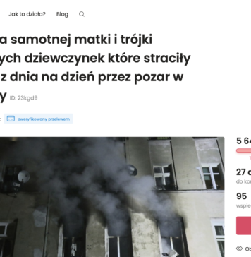 Straciły dach nad głową – zrzutka dla Mamy i jej dzieci zrzutka pożar wrocław