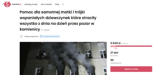 Straciły dach nad głową – zrzutka dla Mamy i jej dzieci zrzutka pożar wrocław