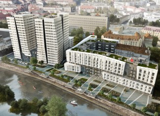 Nowy kompleks mieszkaniowo – usługowy stoi już nad brzegiem Odry