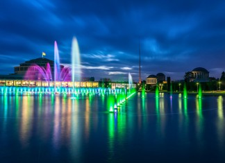 Sezon na Wrocławską Fontannę Multimedialną 2021 Fontanna Multimedialna Wrocław fot. Jarek Ciuruś