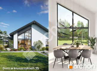 Nowoczesne parterówki z wysoką strefą dzienną – poznaj gotowe projekty domów, które zachwycają przestrzenią! Na zdjęciu wizualizacja domu