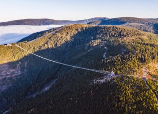 W pobliżu Śnieżnika powstaje najdłuższy wiszący most na świecie! Spacer w chmurach już niebawem