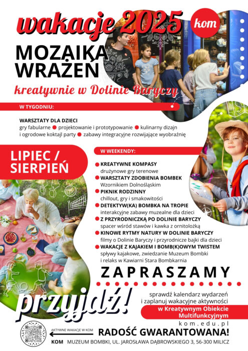 Na zdjęciu program wakacji 2025 w Dolinie Baryczy